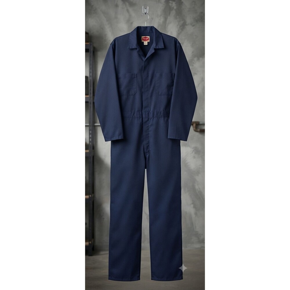 Vintage 90s Sears Roebucks Navy Blue Coveralls Jumpsuit Workwear Size 48R USA